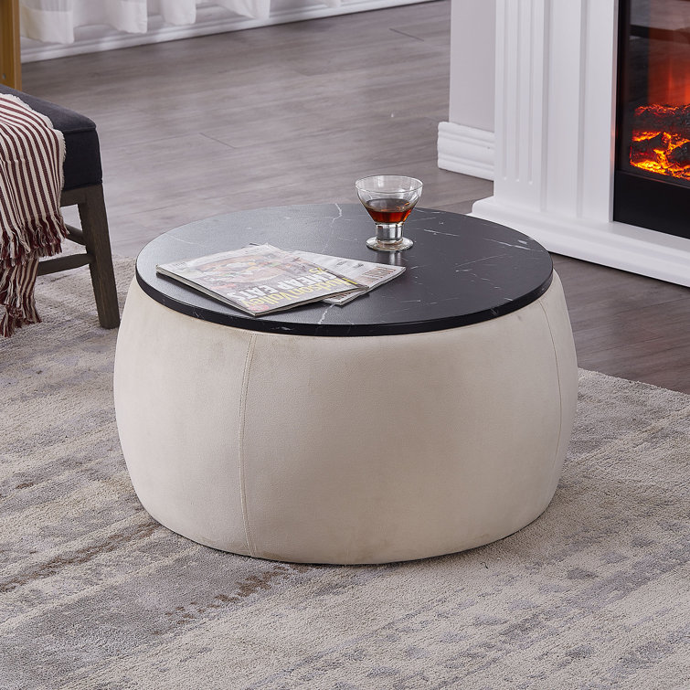 Latitude Run® Drum Coffee Table with Storage Wayfair Canada